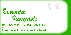 renata hunyadi business card